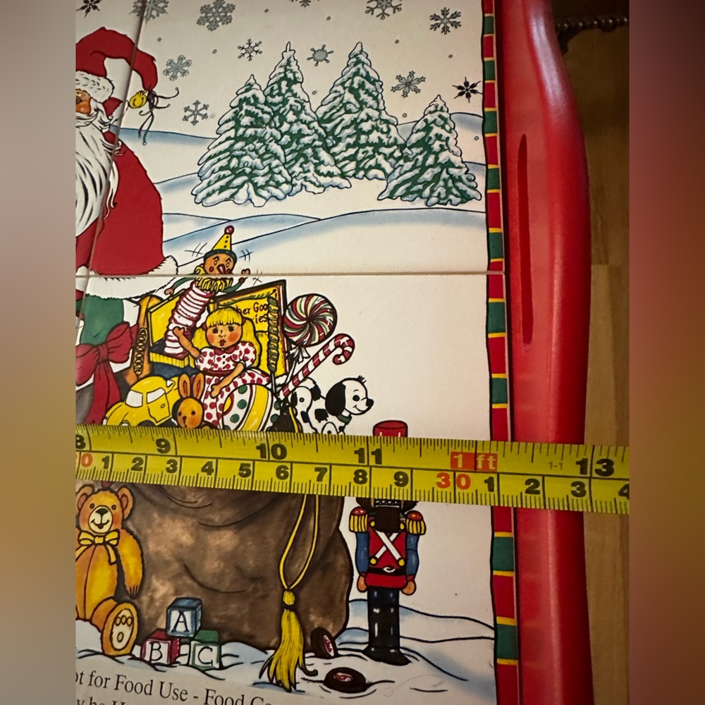 Christmas in July - Vintage JC Penney Holiday Christmas Ceramic Tile Tray - Picture 8 of 13